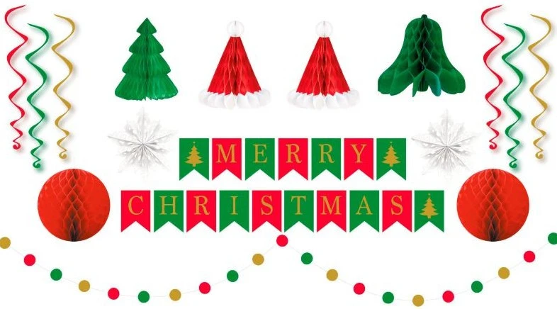 Kit De Décoration De Noël 16 Pièces 1 Kit De Décoration De Noël 16 Pièces