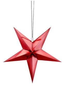 Partydeco Étoile De Noël 3D Rouge 30cm