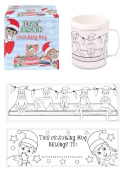 Henbrandt Mug Elfe De Noël à Colorier